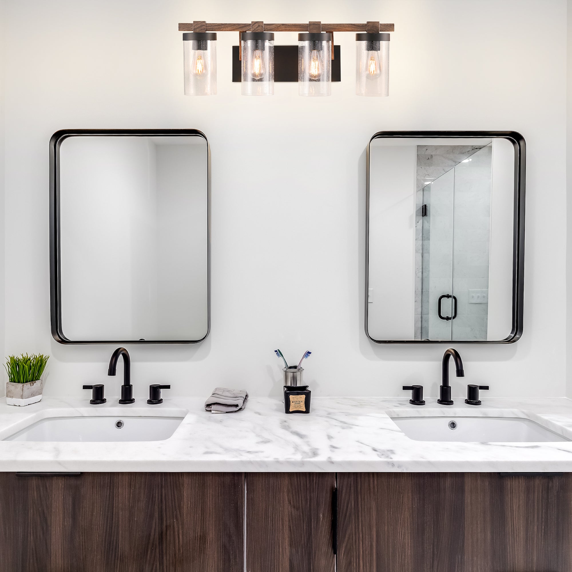 ULTRALUX® 120VAC Rustic Vanity 4-Light