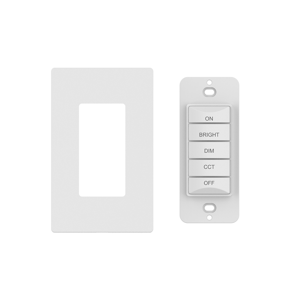 5-Button Kinetic Tunable White Dimmer Switch (Wall Plate Included)