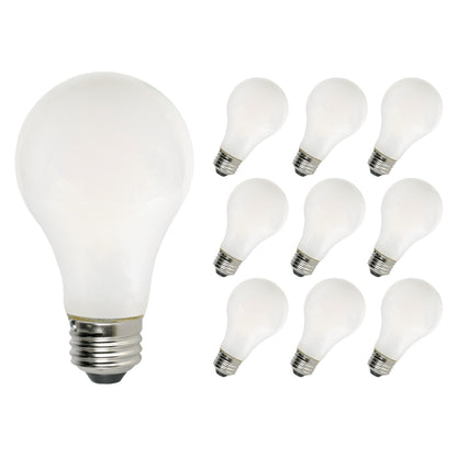CLEANLIFE® LED A19 White Glass Dimmable Light Bulb 8W, CRI 90+ (60W Equivalent)