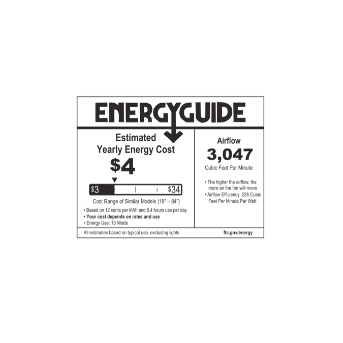 CLEANLIFE® 24VDC Integrated LED Ceiling Fan, Square Blades, 5-Blades