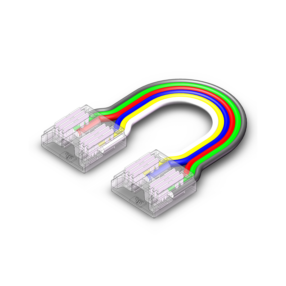 CLEANLIFE® Smart PCB-Wire-PCB RGB + CCT IP-20 COB Light Strip Connector