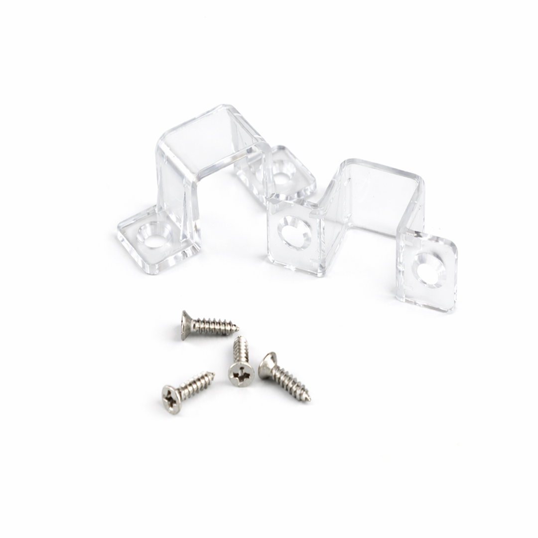 CLEANLIFE® Smart Faux LED Neon Clear PC U-Clap Clip x2