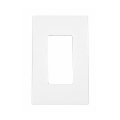 1-Gang Midsize Screwless Wall Plate - Glossy White