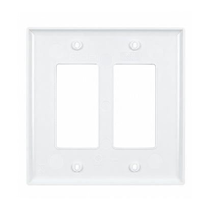 2-Gang Midsize Wall Plate - Glossy White