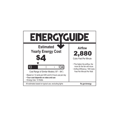 CLEANLIFE® 24VDC Integrated LED Ceiling Fan, Curved Blades, 3-Blades