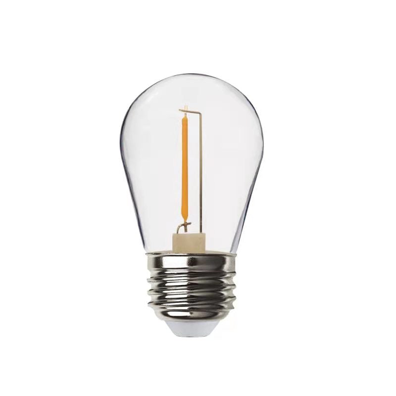S14 light bulb on white background
