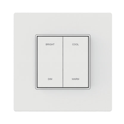 Dual-Rocker Tunable White Kinetic  Dimmer Switch (Built-in Wall Plate)