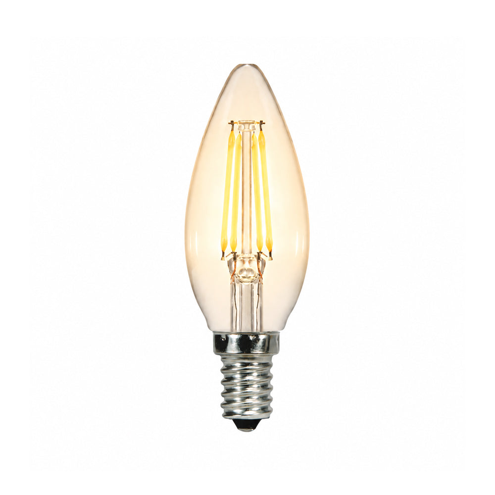 CLEANLIFE® 48VDC B11 Candelabra LED Light Bulb 3W (25W Equivalent) Dimmable, (2-Pack)