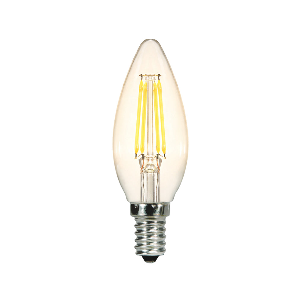 CLEANLIFE® 48VDC B11 Candelabra LED Light Bulb 3W (25W Equivalent) Dimmable, (2-Pack)