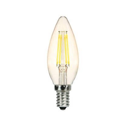 CLEANLIFE® 48VDC B11 Candelabra LED Light Bulb 3W (25W Equivalent) Dimmable, (2-Pack)