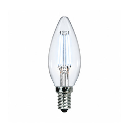CLEANLIFE® 48VDC B11 Candelabra LED Light Bulb 3W (25W Equivalent) Dimmable, (2-Pack)