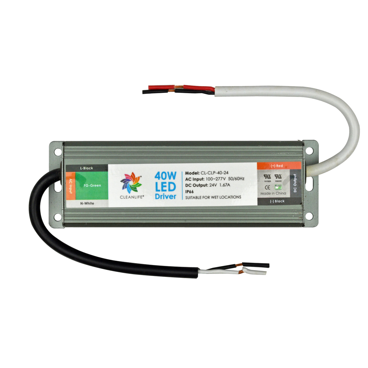 CLEANLIFE® CL-CLP-40 LED Driver 24V 40W IP66