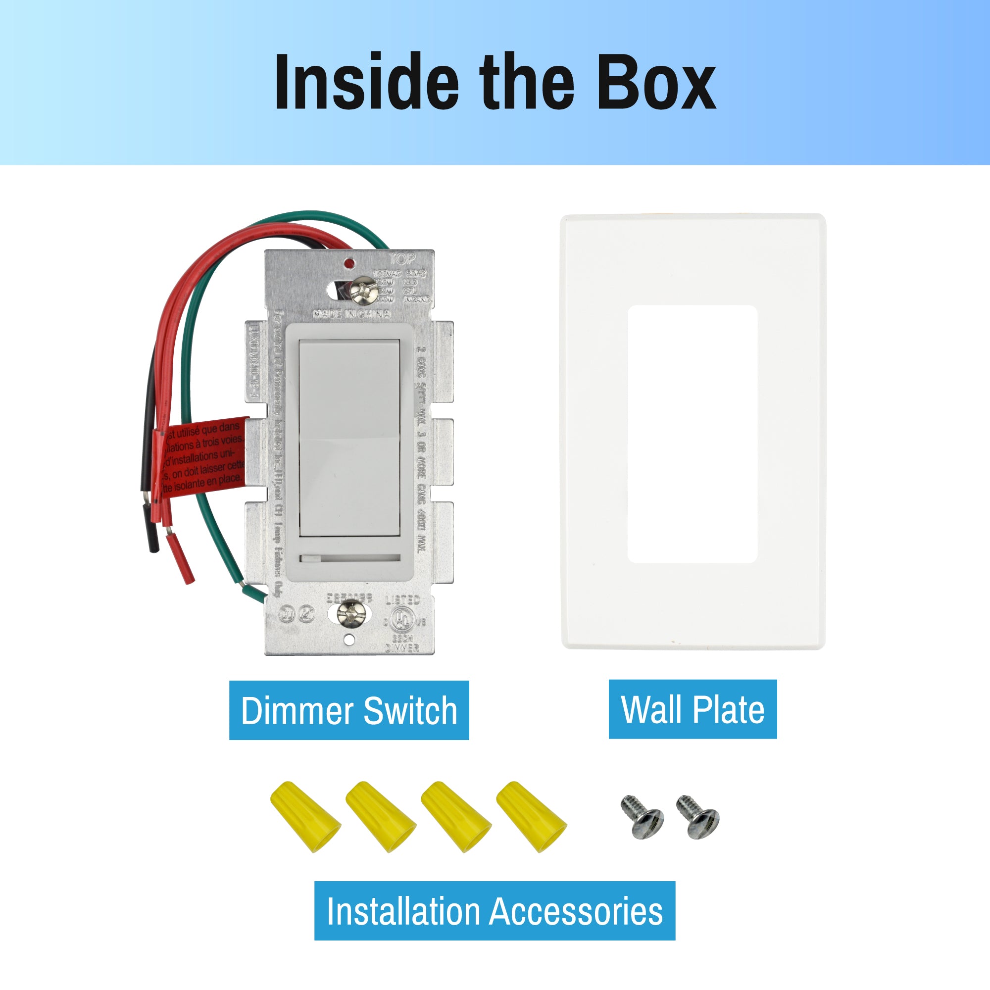 CLEANLIFE® LED Dimmer-TRIAC Dimmable, w/ Wallplate