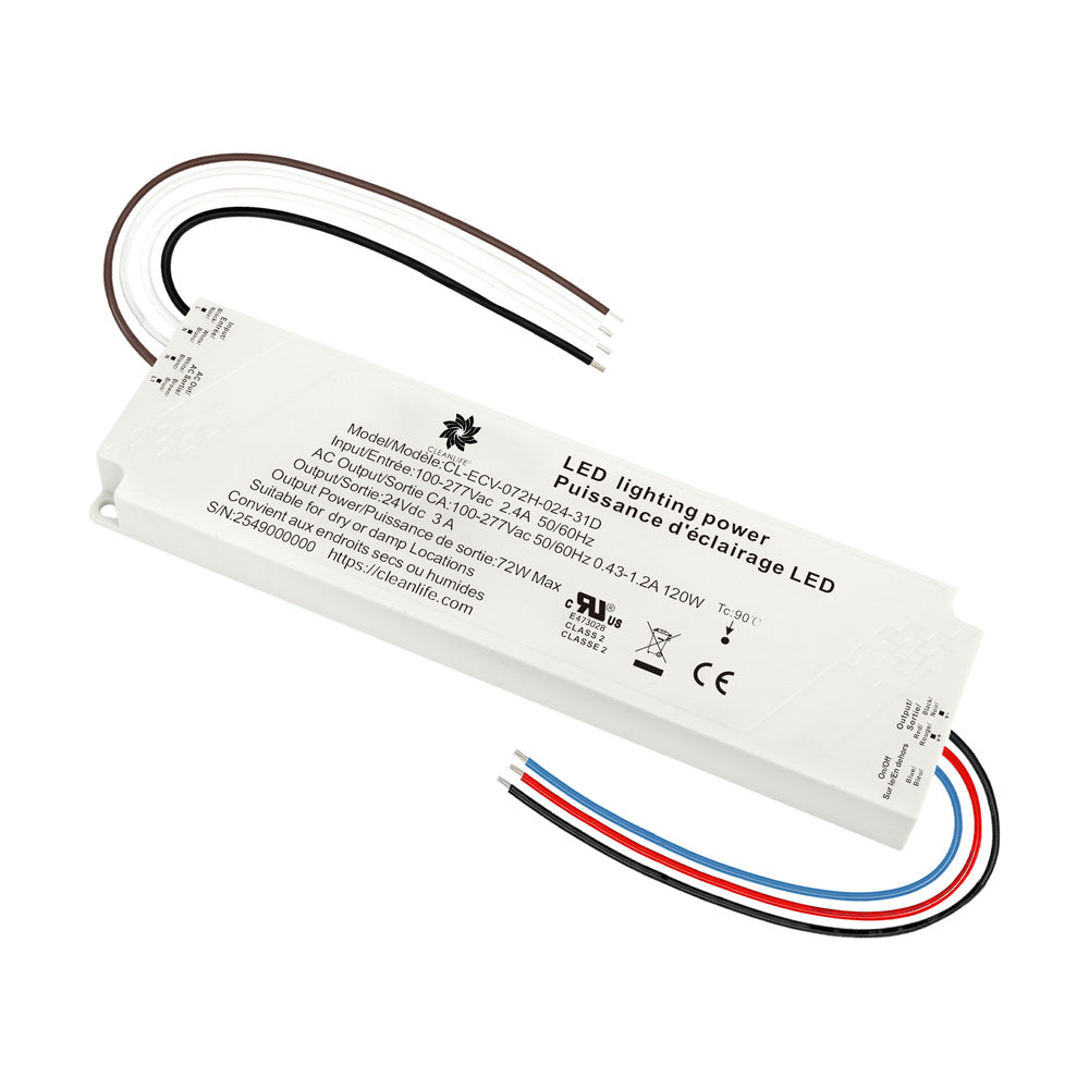 CLEANLIFE® CL-ECV-072 Backlit Mirror LED Driver with Defogger Output (24V DC)