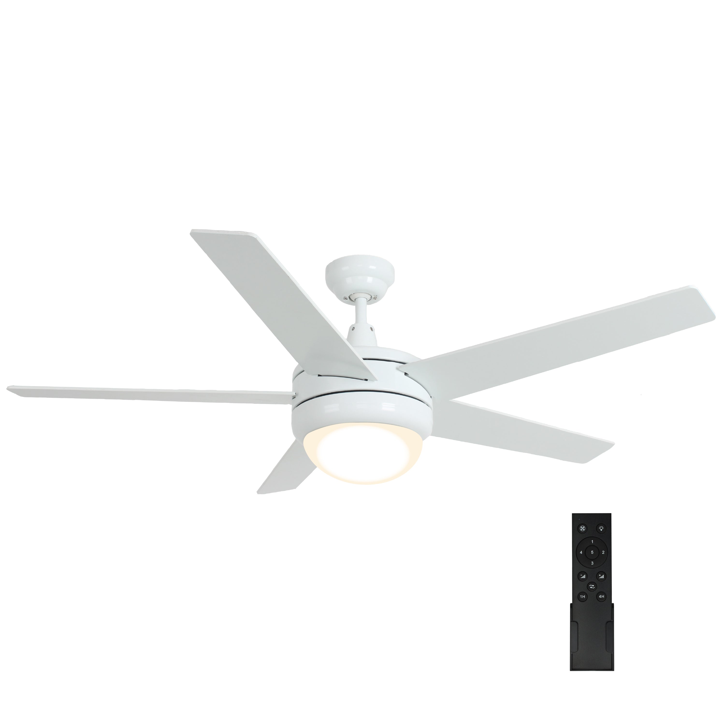 CLEANLIFE® 24VDC Integrated LED Ceiling Fan, Square Blades, 5-Blades