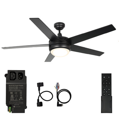 CLEANLIFE® 48V DC Ceiling Fan Upgrade Kit - Matte Black