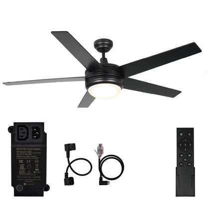 CLEANLIFE® 48V DC Ceiling Fan Upgrade Kit - Matte Black
