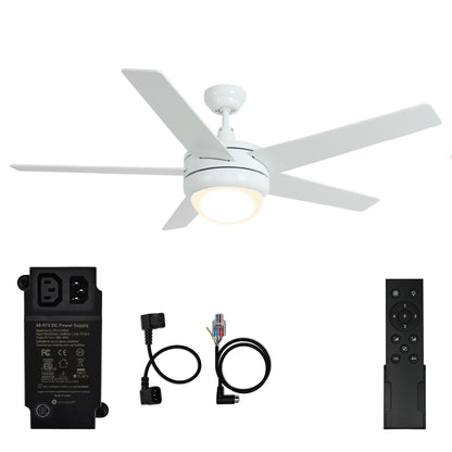 CLEANLIFE® 48V DC Ceiling Fan Upgrade Kit - Matte White