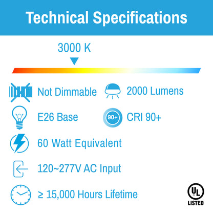 CLEANLIFE® LED A21 Non-Dimmable Light Bulb 18W (100W Equivalent)