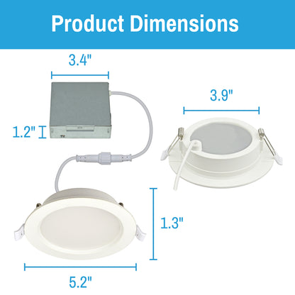CLEANLIFE® 4" Recessed LED Canless Downlight