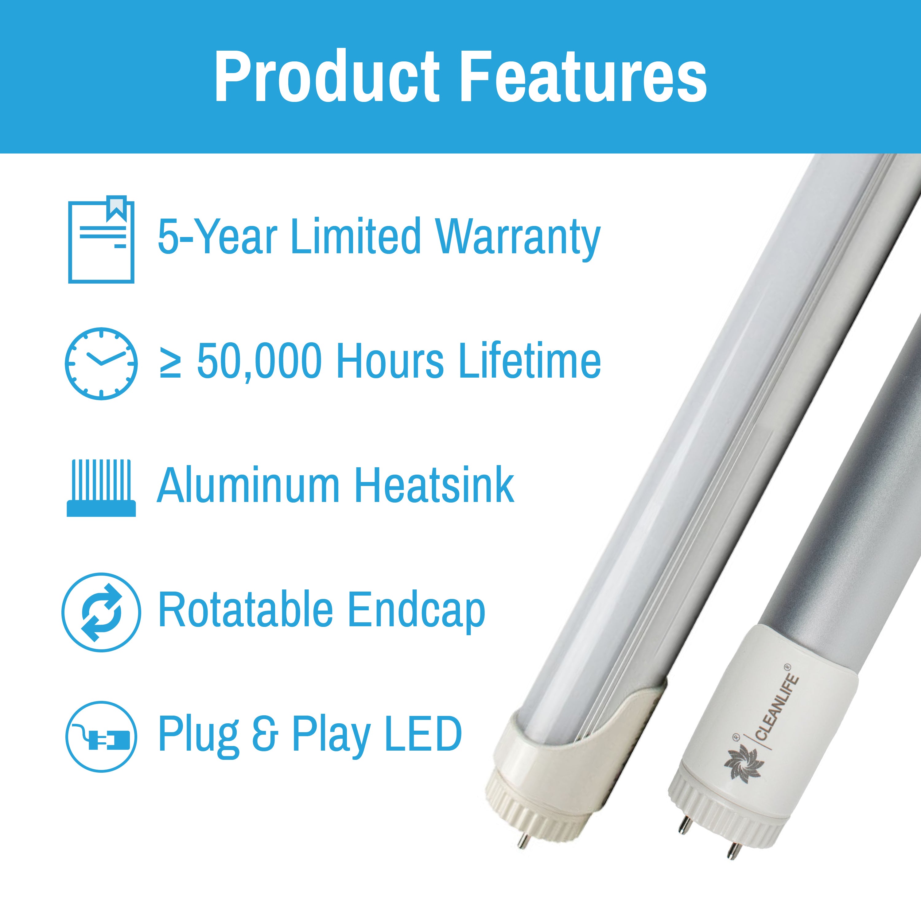 InstantStart® LED Light Tube (6-Pack)