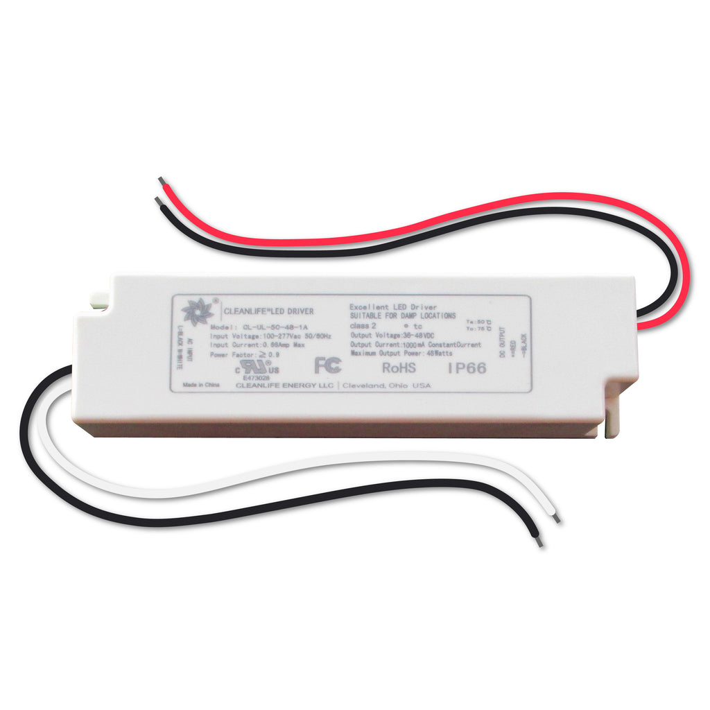 CLEANLIFE® CL-UL-50-48-1A LED Driver 24-48V 48W IP66