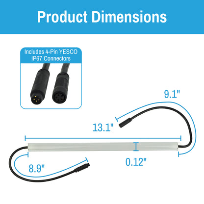 CLEANLIFE® 12" Slim Light Bar 2700K 24VDC 2.5W