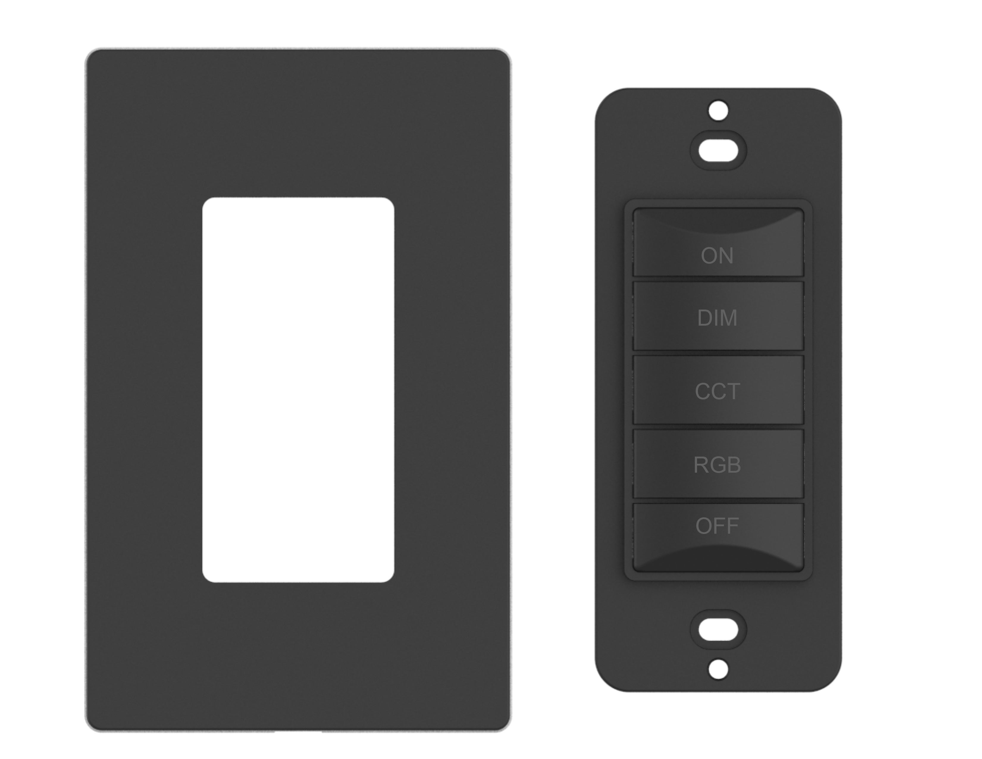 5-Button Kinetic RGB+CCT Dimmer Switch (Wall Plate Included)