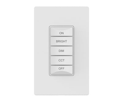 5-Button Kinetic Tunable White Dimmer Switch (Wall Plate Included)