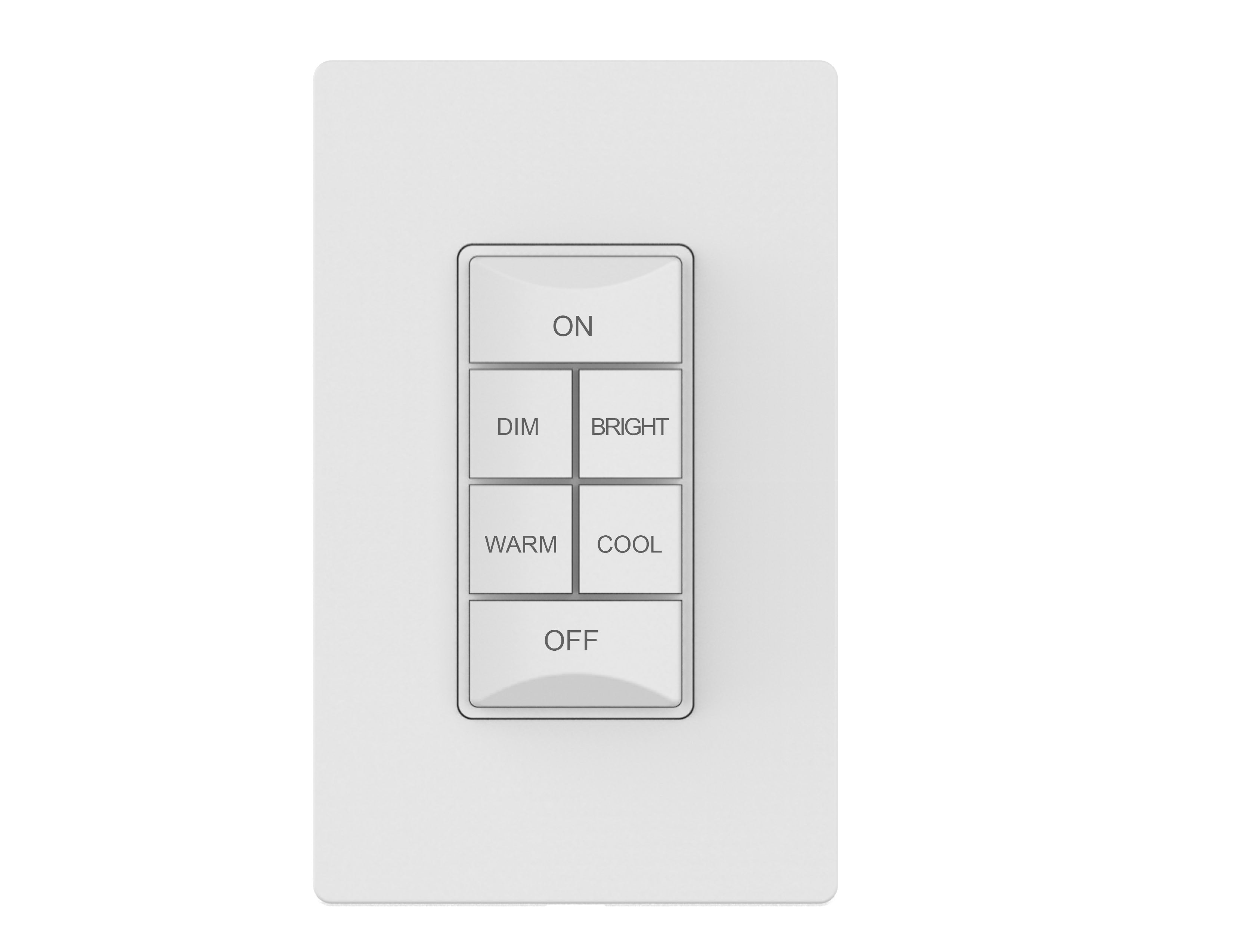 6-Button Tunable White Kinetic Dimmer Switch (Wall Plate Included)