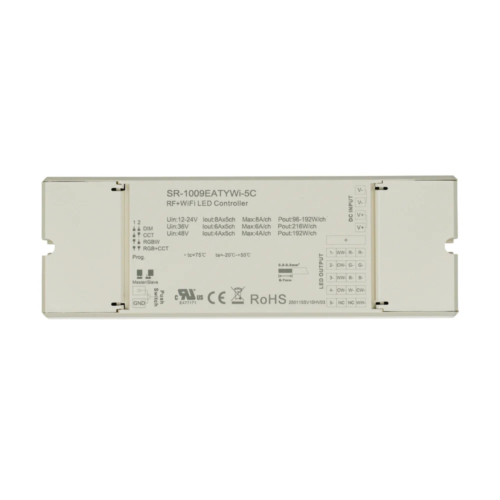 CCT or RGB+CCT 12-48V DC RF Controller