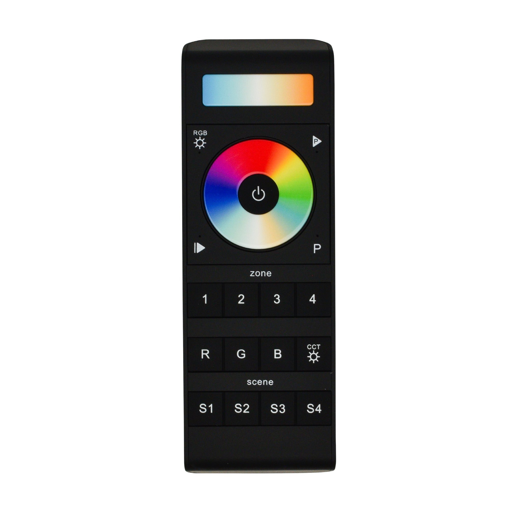 RGB+CCT RF Remote Black with Wheel