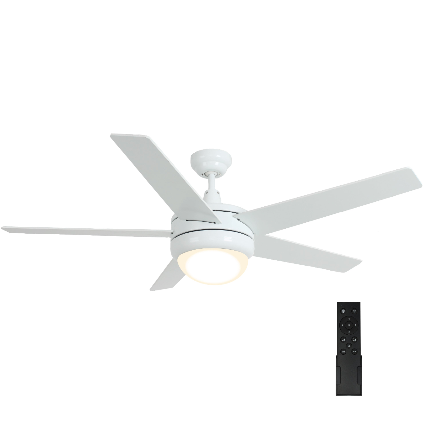 CLEANLIFE® 24VDC Integrated LED Ceiling Fan, Square Blades, 5-Blades
