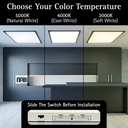 ULTRALUX® CCT Switchable Surface Mount LED Panel Light - 2' x 2' (3000K/4000K/5000K)
