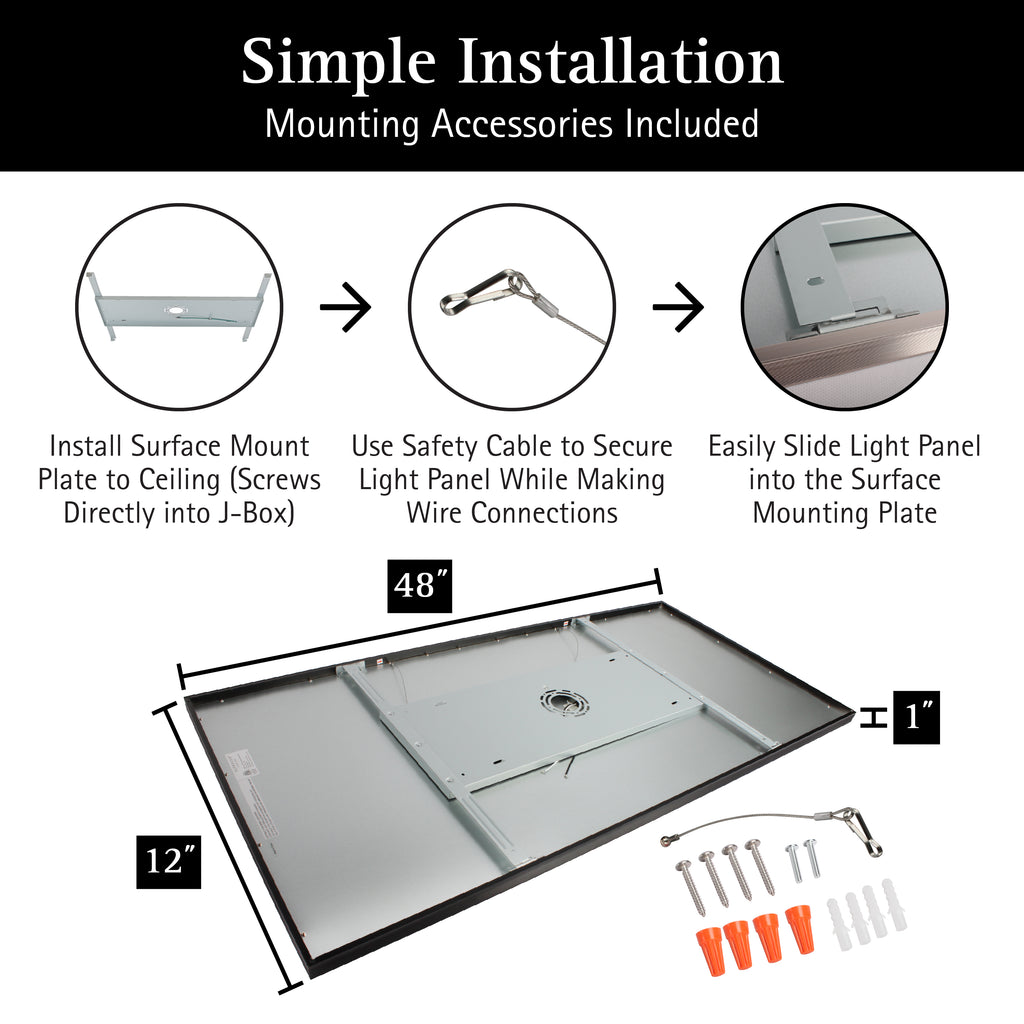 Surface Mount LED Panel Light 2 x 4 CCT Switchable and