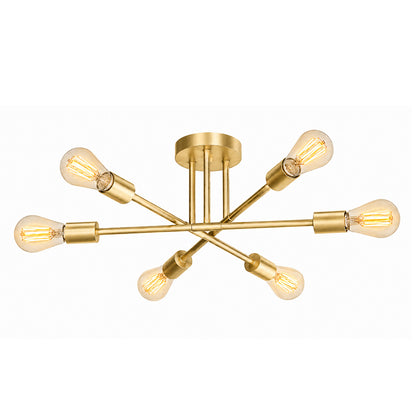UltraLux® 48-51V DC 6-Light Mid-Century Semi-Flush Mount