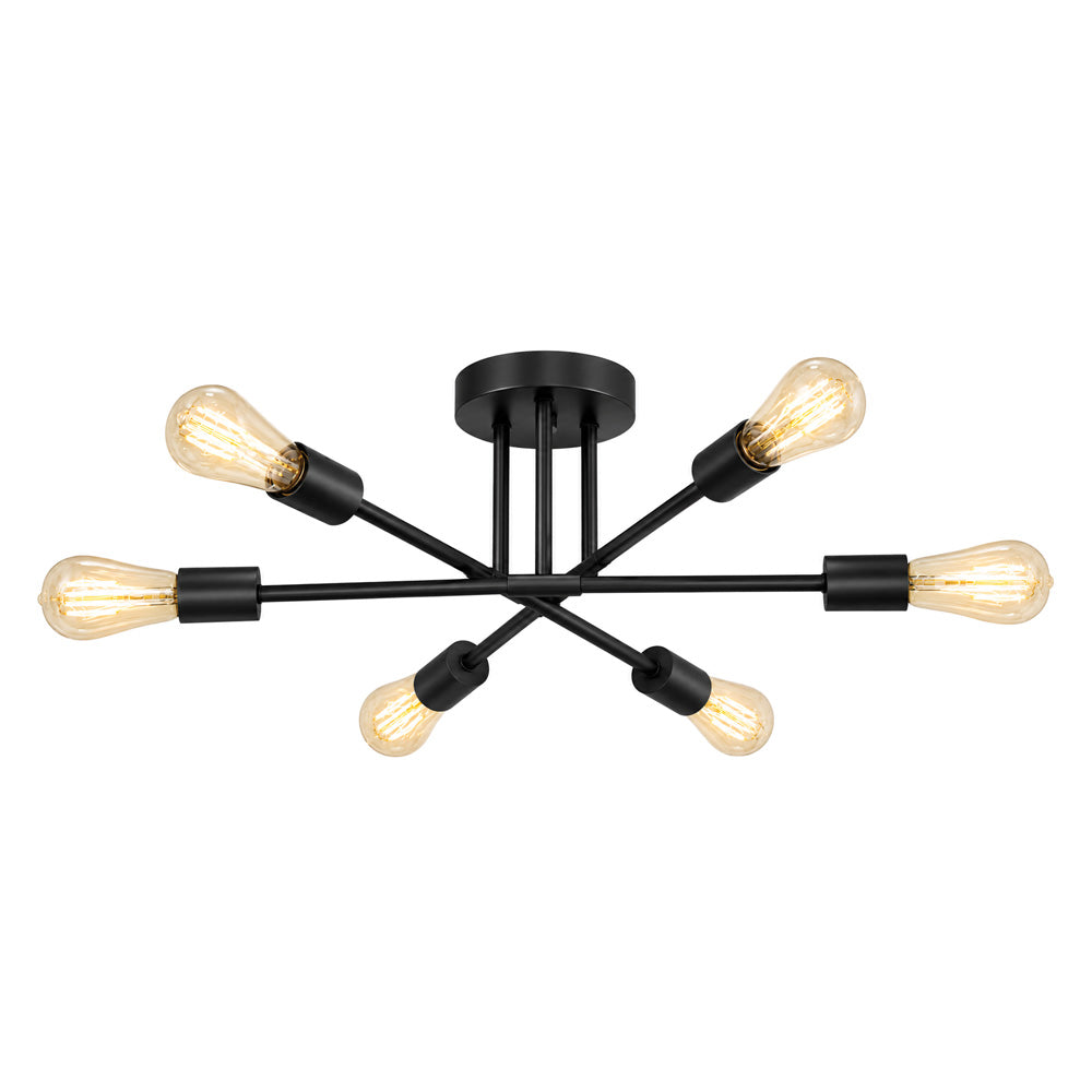 UltraLux® 48-51V DC 6-Light Mid-Century Semi-Flush Mount