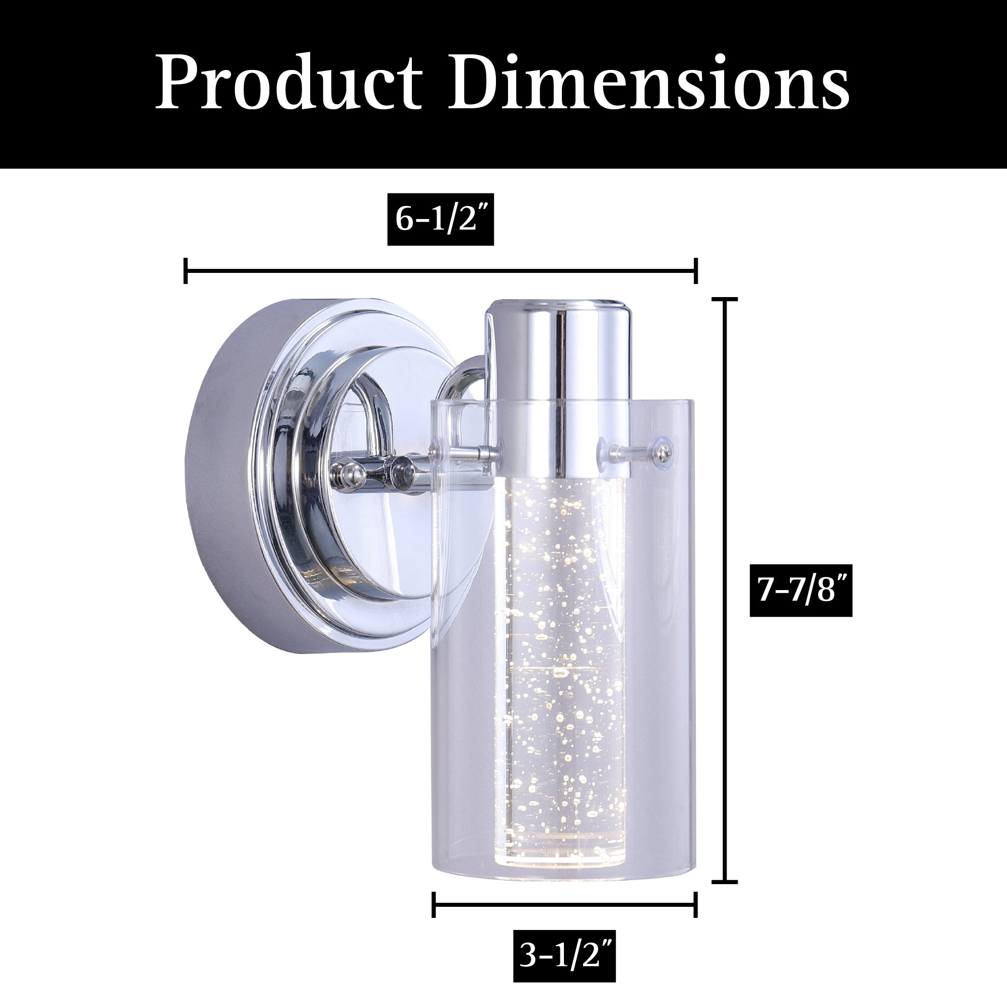 ULTRALUX® 8" Bubble Glass LED Vanity/Wall Light