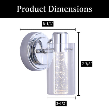 ULTRALUX® 8" Bubble Glass LED Vanity/Wall Light