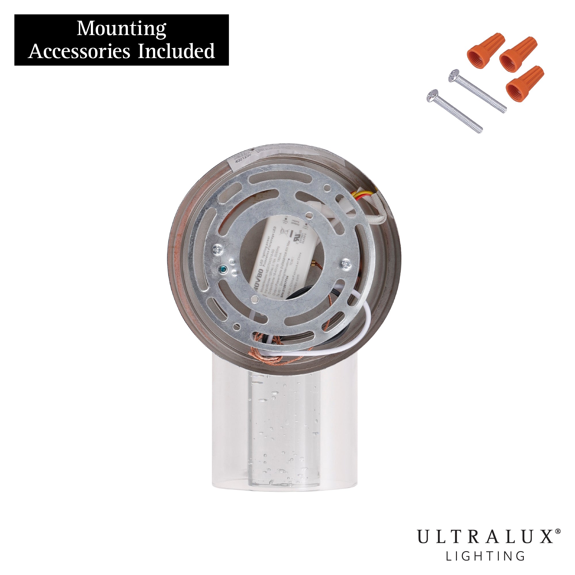 ULTRALUX® 8" Bubble Glass LED Vanity/Wall Light