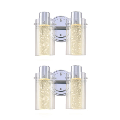 ULTRALUX® 9" Bubble Glass LED Vanity Light 2-Lamp
