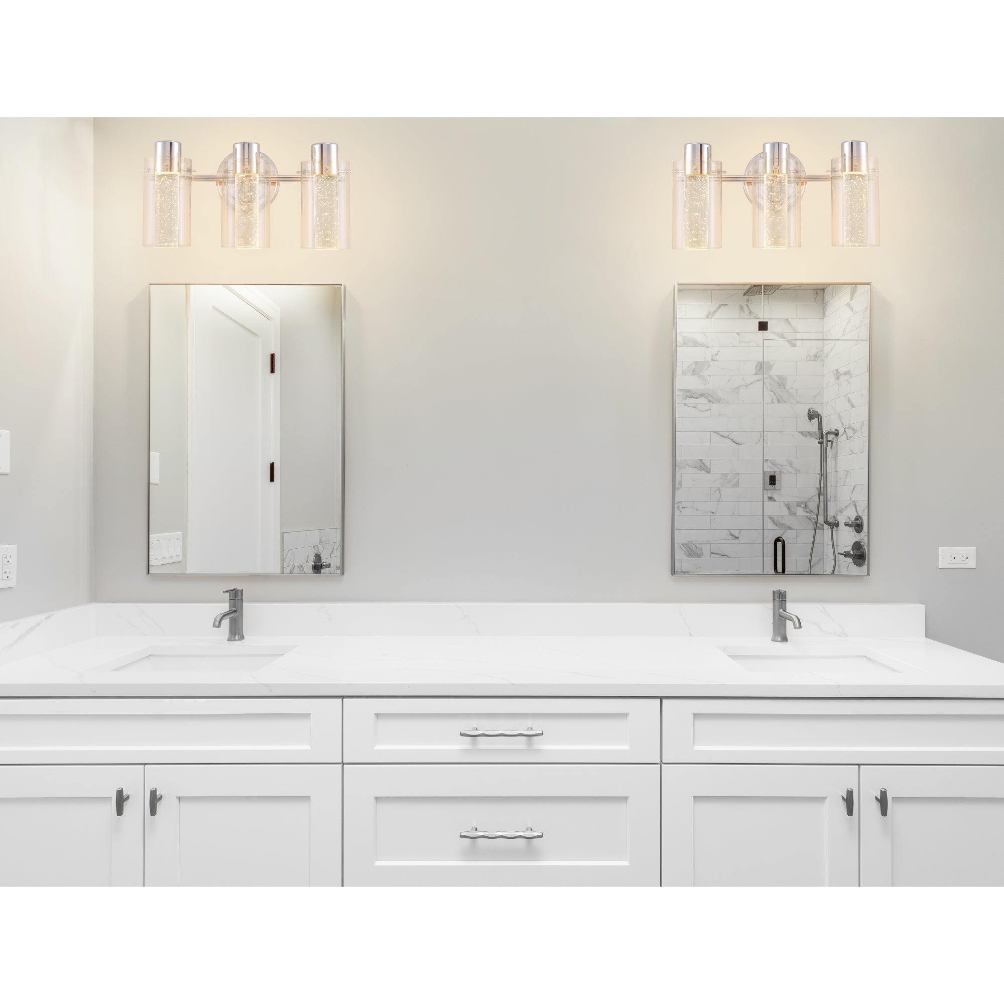 ULTRALUX® 15" Bubble Glass LED Vanity Light 3-Lamp