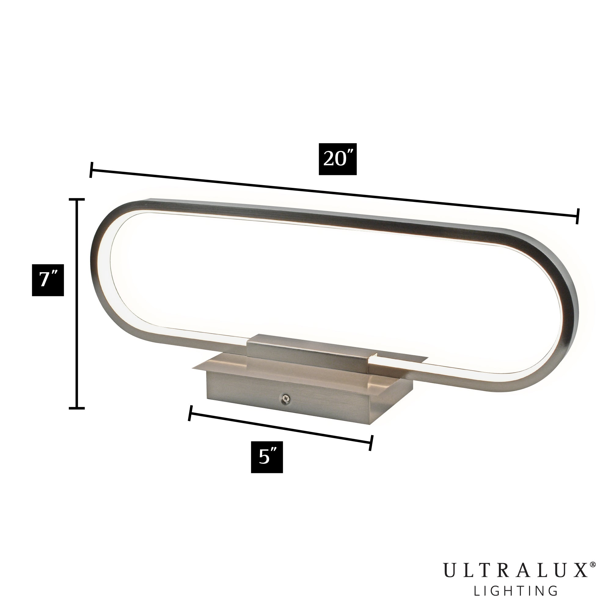ULTRALUX® 20" Modern Edgelit LED Vanity Light