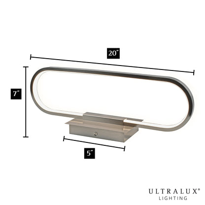 ULTRALUX® 20" Modern Edgelit LED Vanity Light