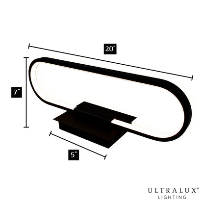 ULTRALUX® 20" Modern Edgelit LED Vanity Light