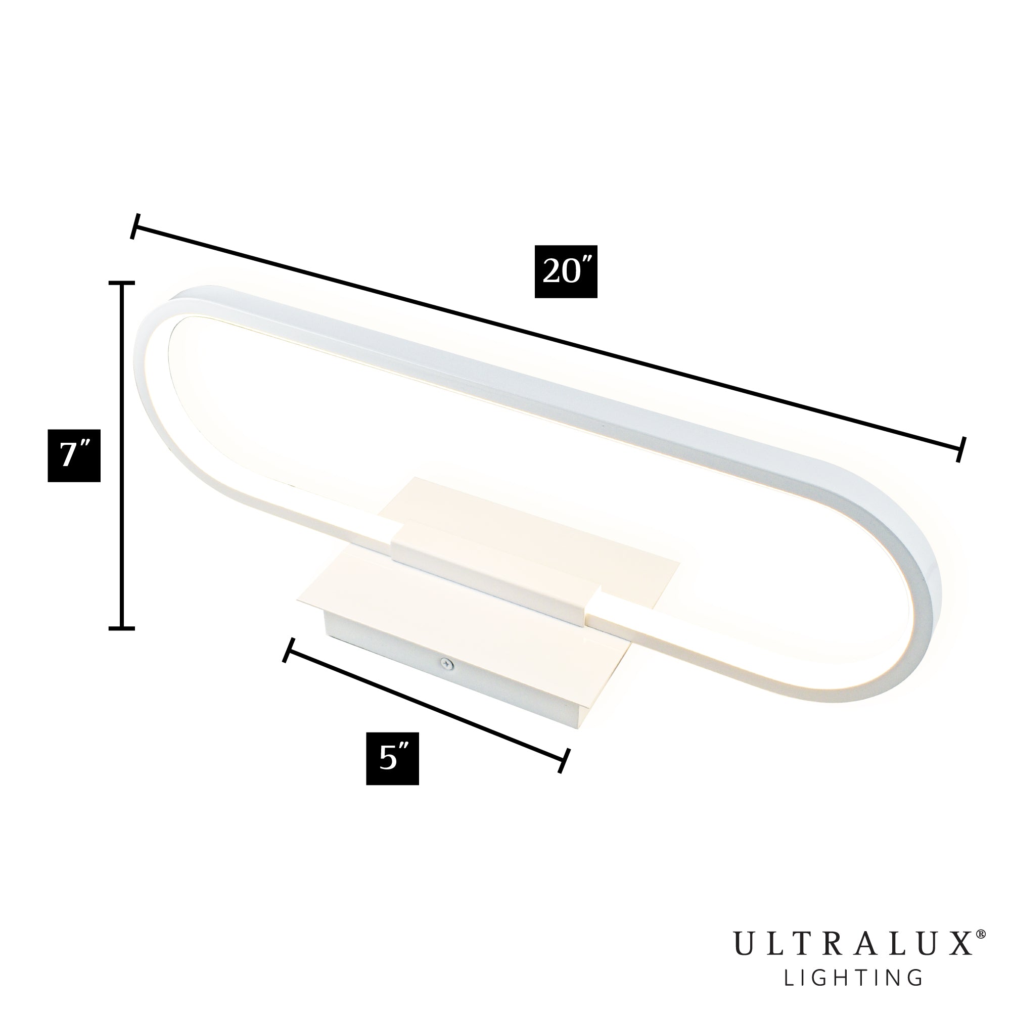 ULTRALUX® 20" Modern Edgelit LED Vanity Light