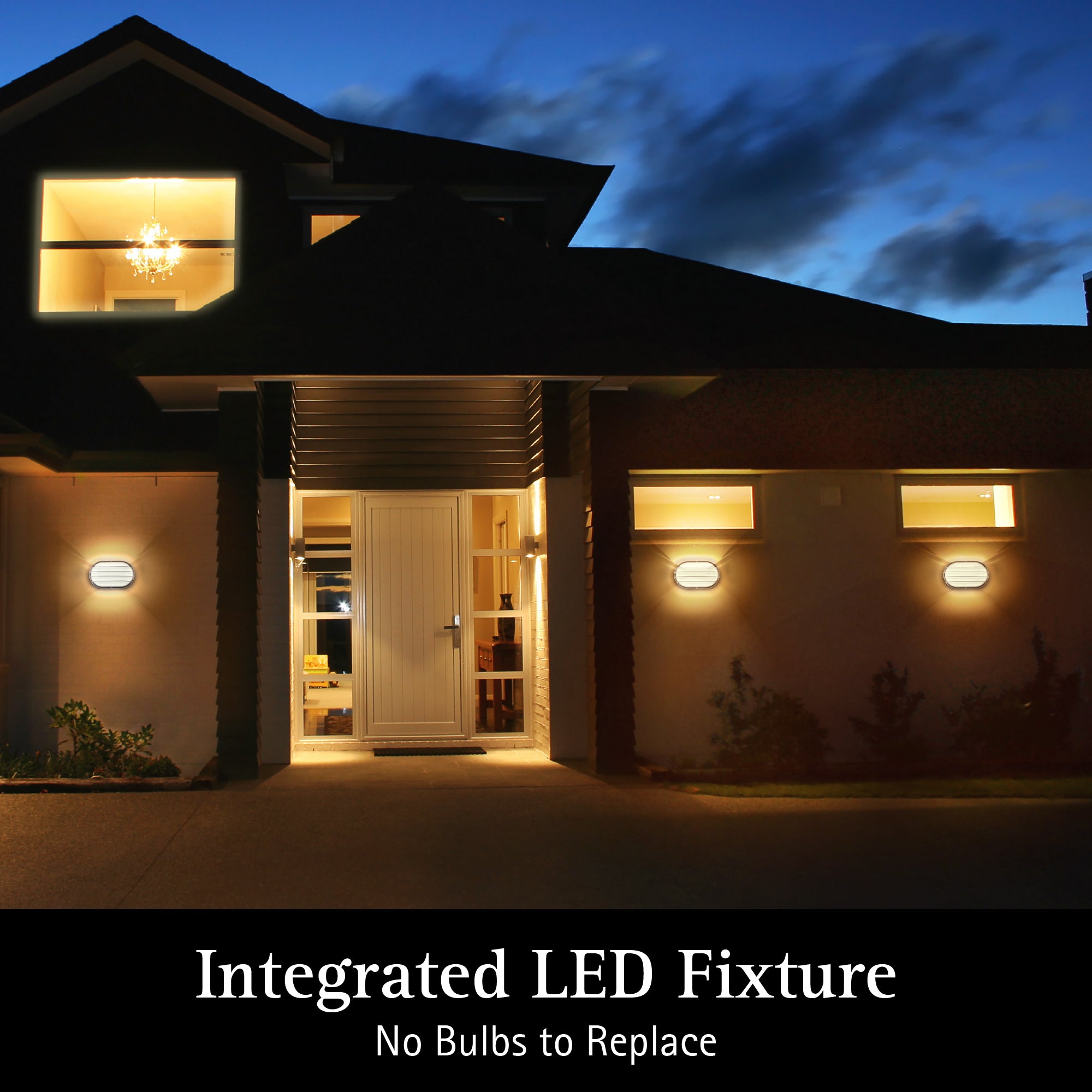 ULTRALUX® 11" Utility LED Outdoor Oval Bulkhead Light - CCT Switchable (3000K/4000K/5000K)