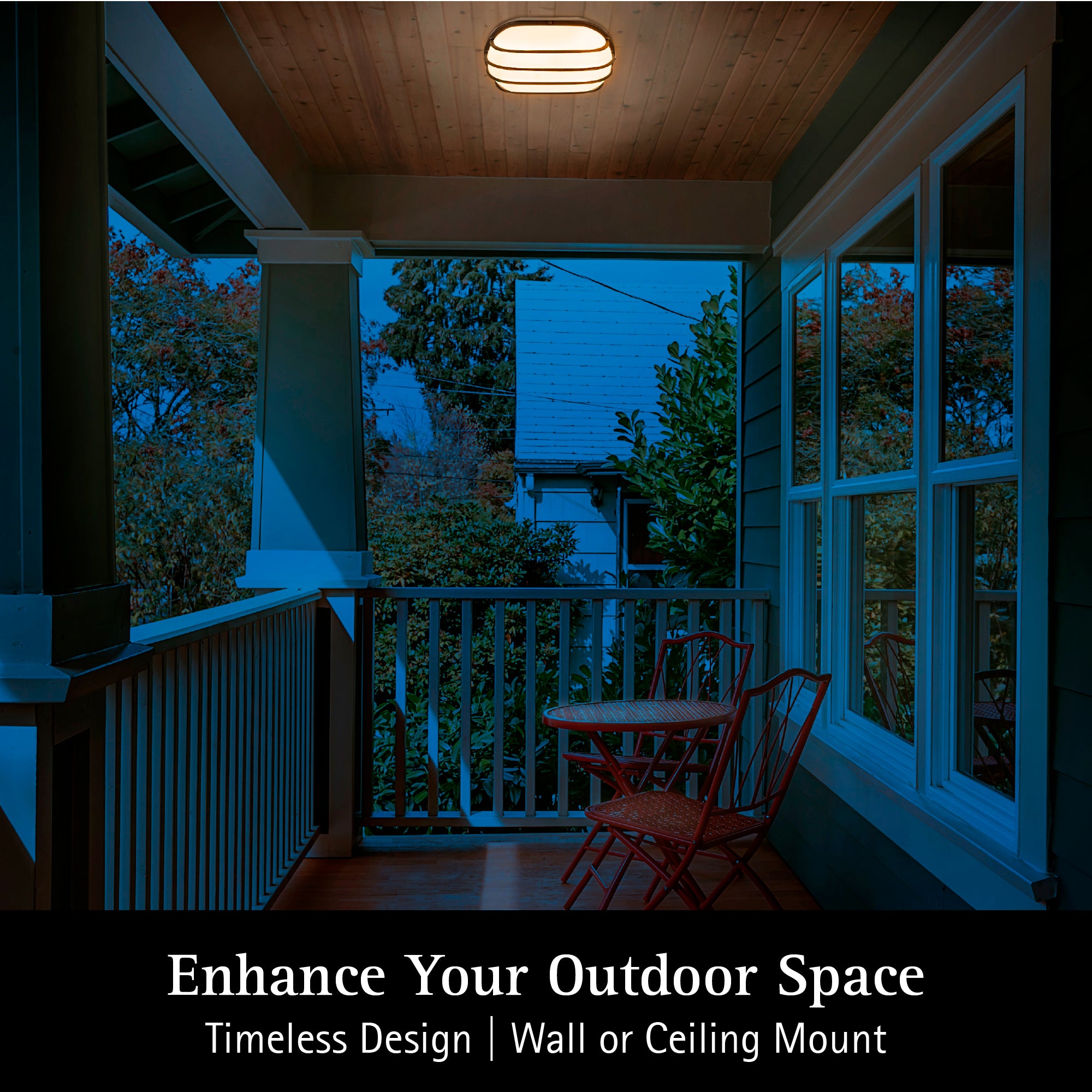 ULTRALUX® 11" Utility LED Outdoor Oval Bulkhead Light - CCT Switchable (3000K/4000K/5000K)