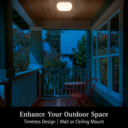 ULTRALUX® 11" Utility LED Outdoor Oval Bulkhead Light - CCT Switchable (3000K/4000K/5000K)