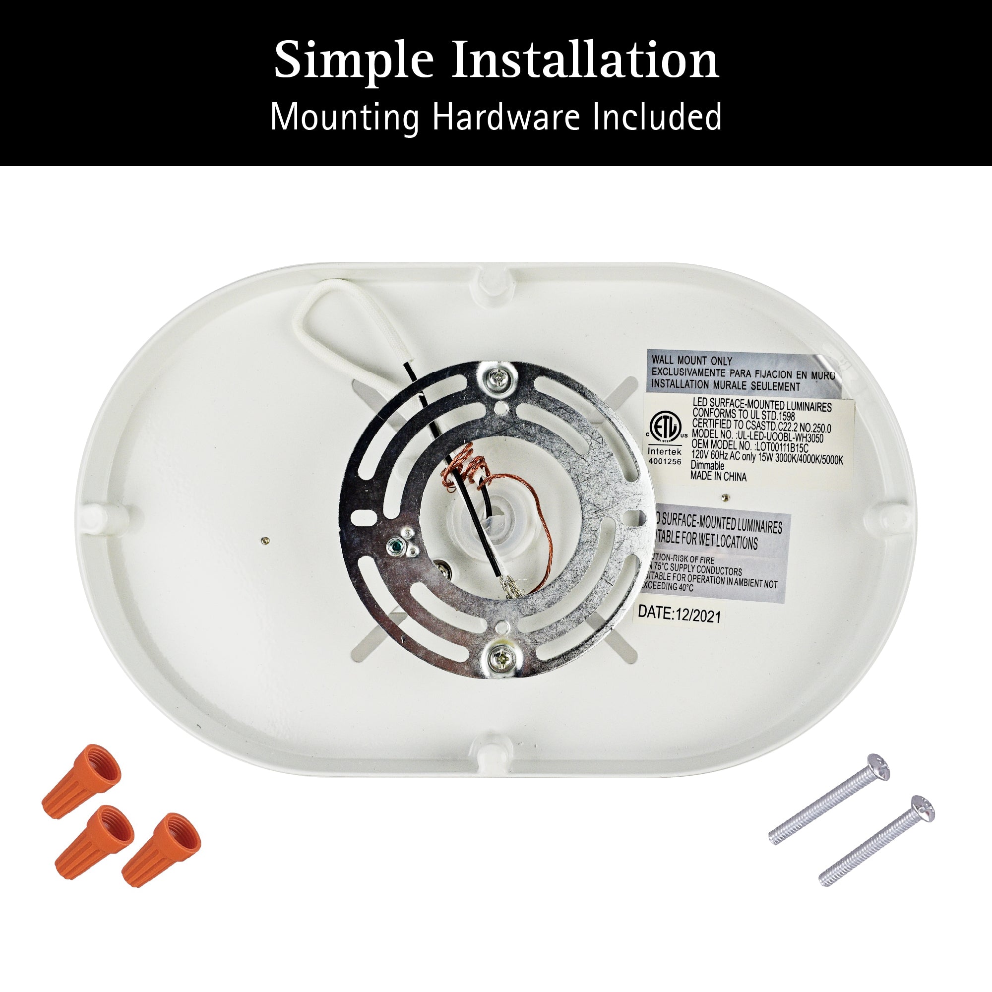 ULTRALUX® 11" Utility LED Outdoor Oval Bulkhead Light - CCT Switchable (3000K/4000K/5000K)